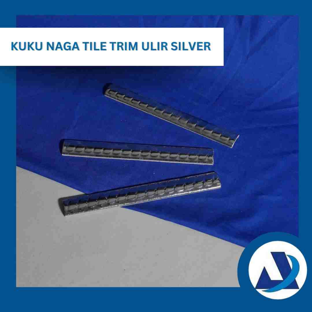Kuku Macan List Dinding Keramik Tile Trim 20 cm Ulir Silver