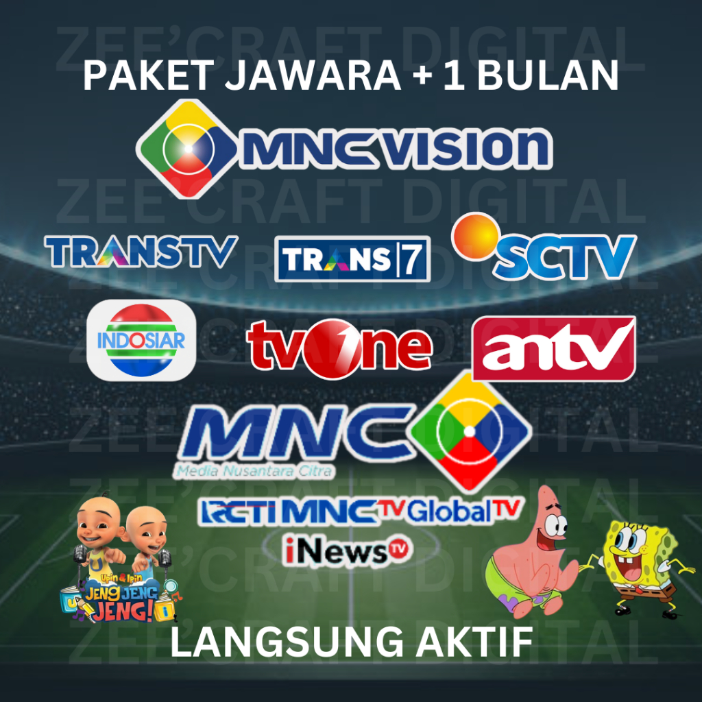 RECEIVER MNC VISION PAKET JAWARA+ 1 BULAN