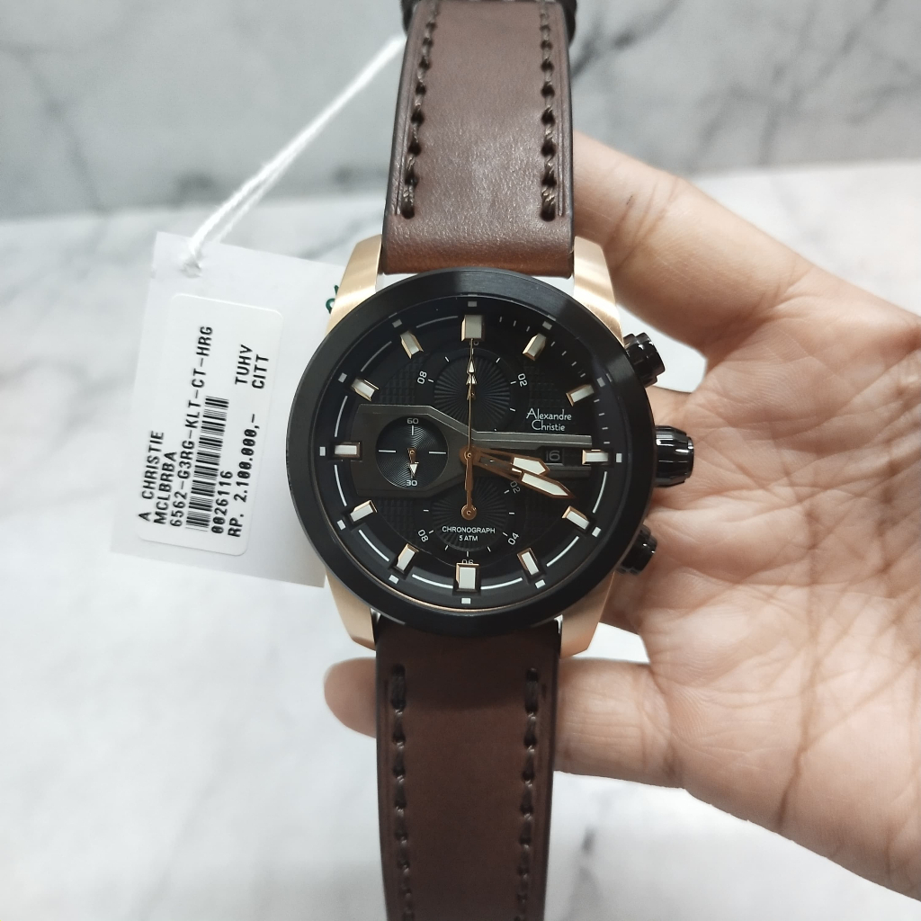 AC 6562 Kulit Jam Tangan Pria Alexandre Christie