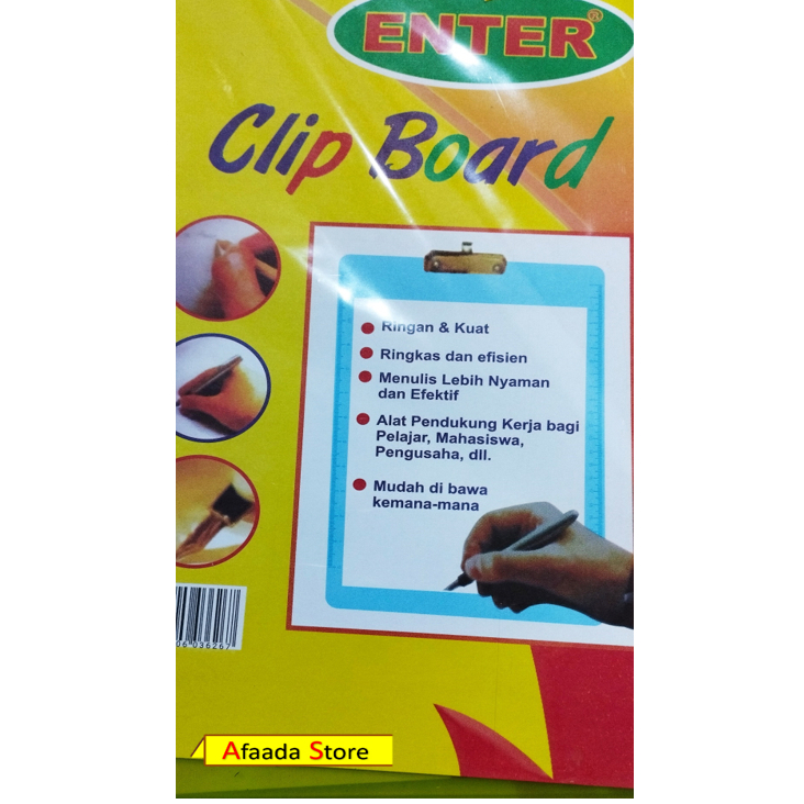 

Clip Board Enter F4 Transparan / CLIP BOARD TRANSPARAN / PAPAN UJIAN ENTER
