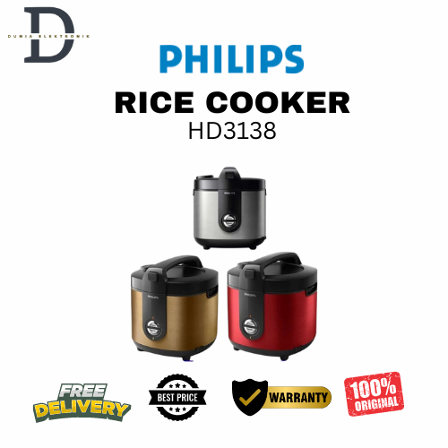 RICE COOKER PHILIPS - HD3138 - 2 LITER
