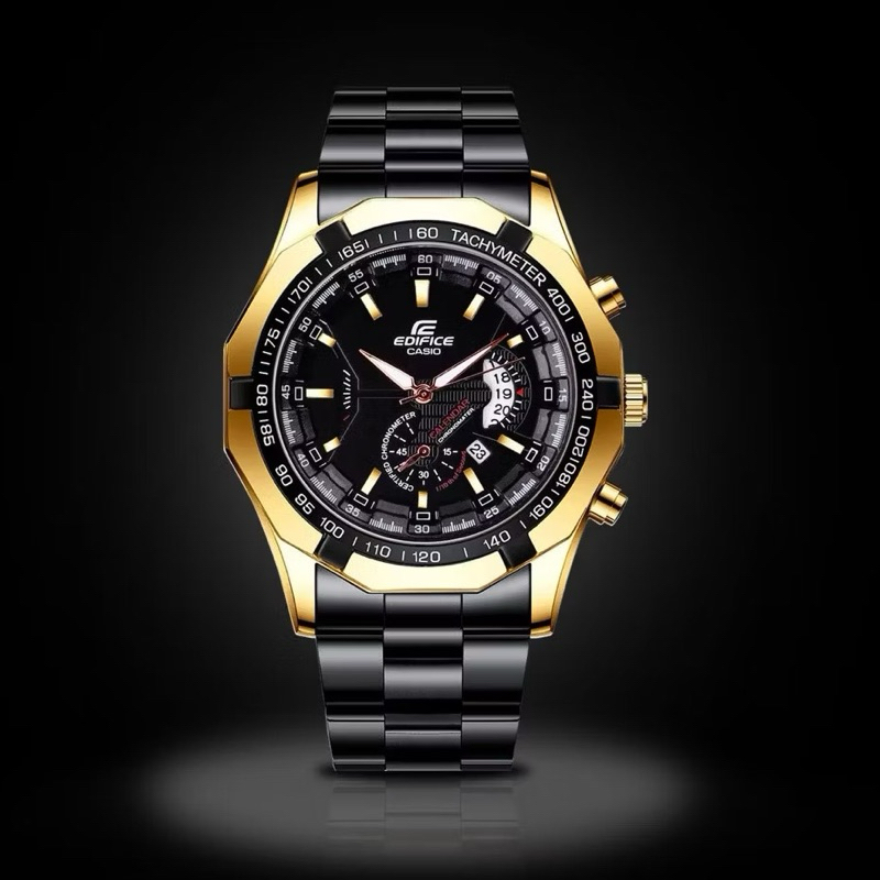 JAM TANGAN G SHOCK MTG1000 RANTAI STAINLESS HITAM FULL BLACK