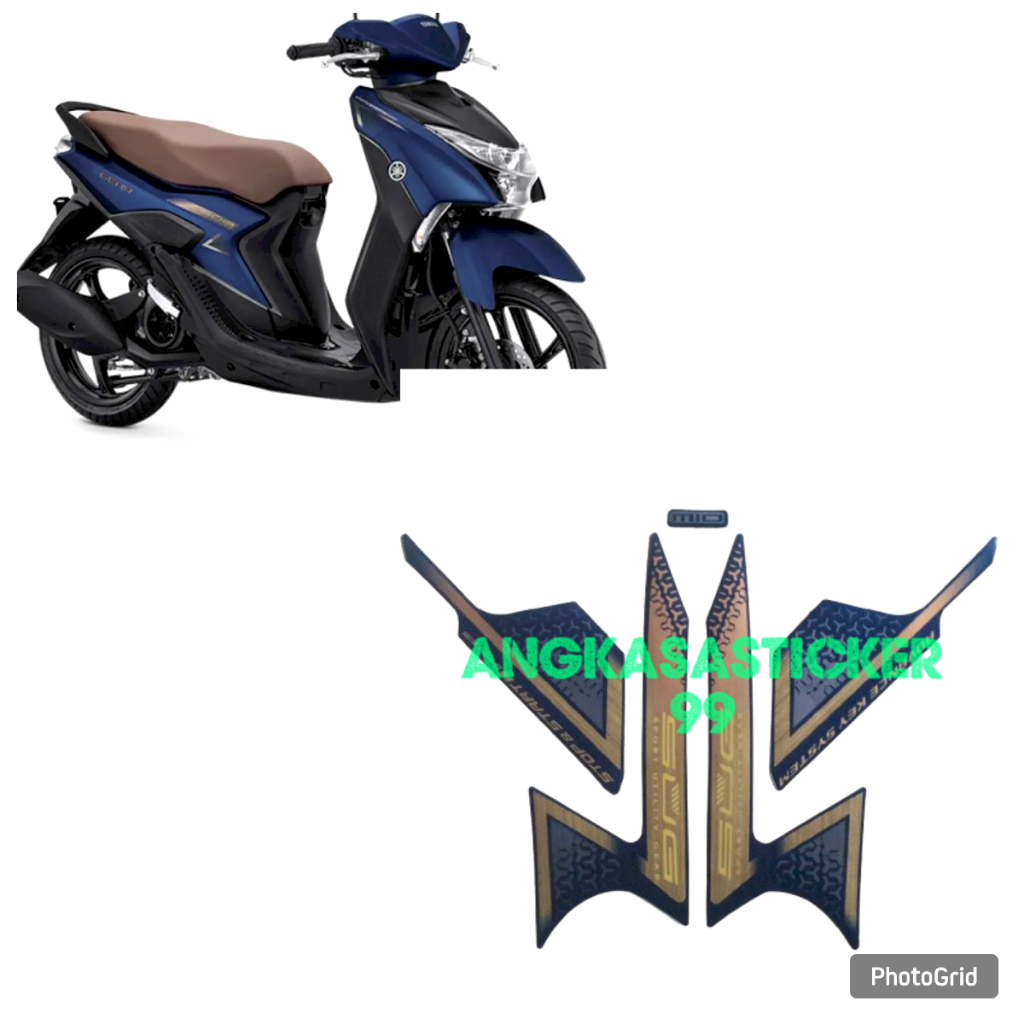 sticker striping motor yamaha gear 125 s 2024 biru doff