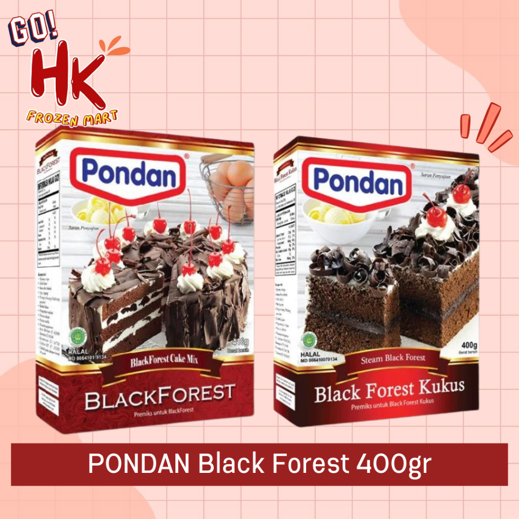 

Pondan Black Forest Panggang & Kukus 400gr | kue cokelat instan praktis HK FROZEN MART