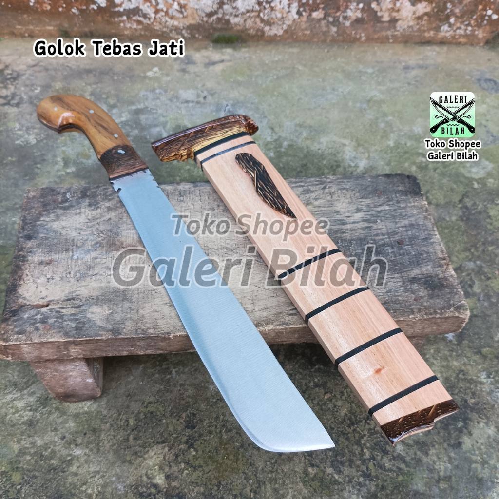 Golok Asli Baja Golok Kerja Kebun Pemotong Bambu Bahan Baja Per Fulltang
