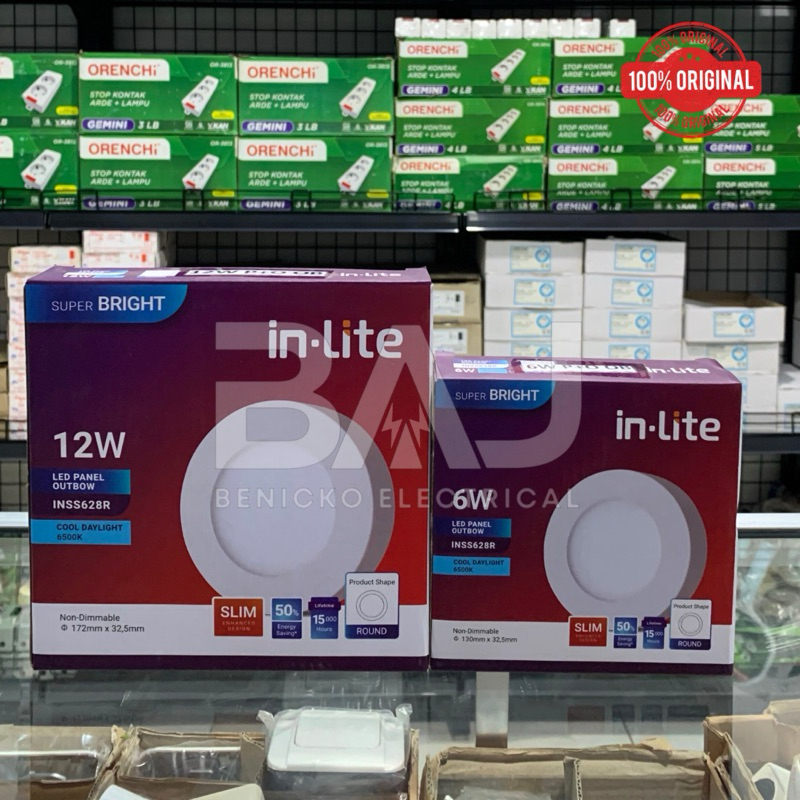 Lampu IN-LITE LED DOWNLIGHT (6wat dan 12wat)