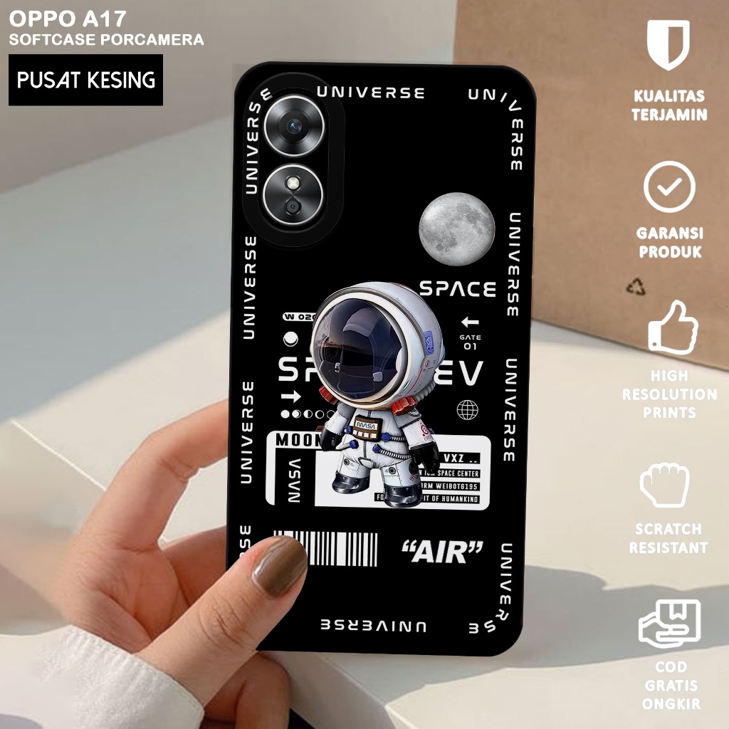 CASE OPPO A17 - Casing Hp Oppo A17 Motif ASTRONOT - Case Hp Oppo A17 - Casing Oppo A17 - Softcase Hp