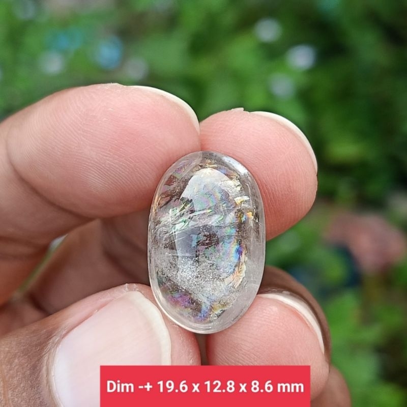 batu kecubung air pelangi asli Kalimantan