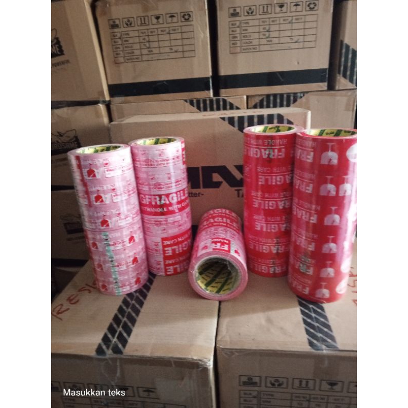 

(HANYA OFFLINE) FRAGILE LAKBAN 90 YARD MERAH DAN UNBOXING