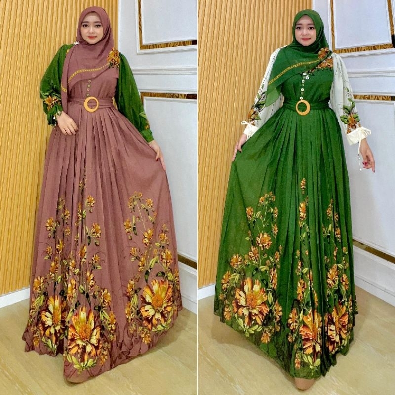 NEW MAXI DRESS SHR ORIGINAL / gamis SHR terbaru 2024