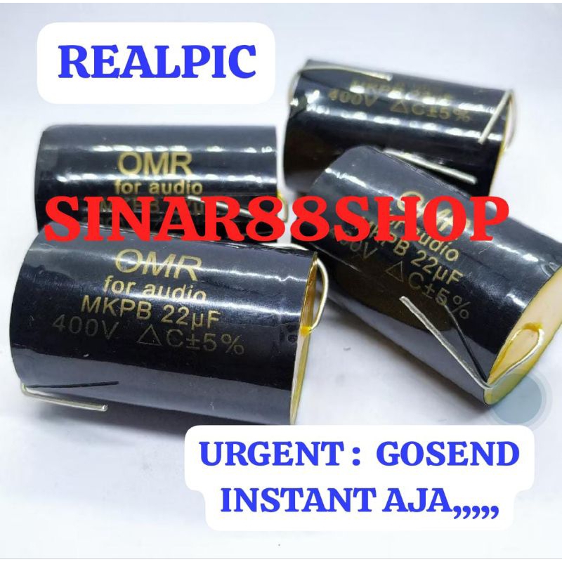 Hrg 1 pcs MKP22uf 400v  MKPB22uf 400v 226/400v 22uf 400v MILAR CAPASITOR OMR AUDIO ELCO CROSSOVER