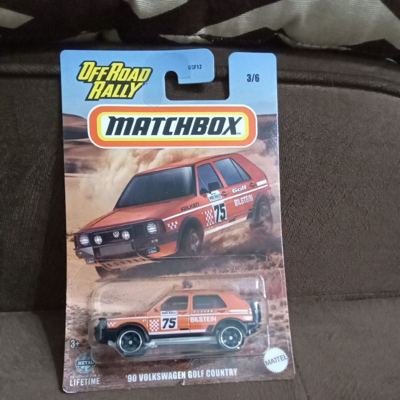90 volkswagen golf country matchbox bilstein oranye