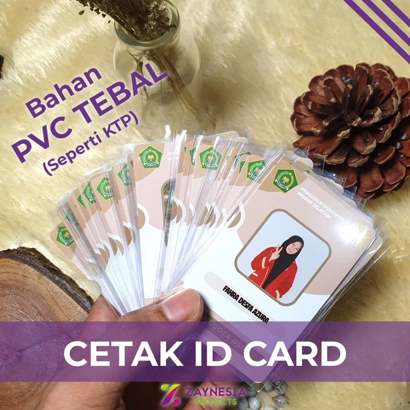 

Zaynesia - Cetak ID Card Bahan PVC Premium Anti Luntur || Kartu Member - Pelajar