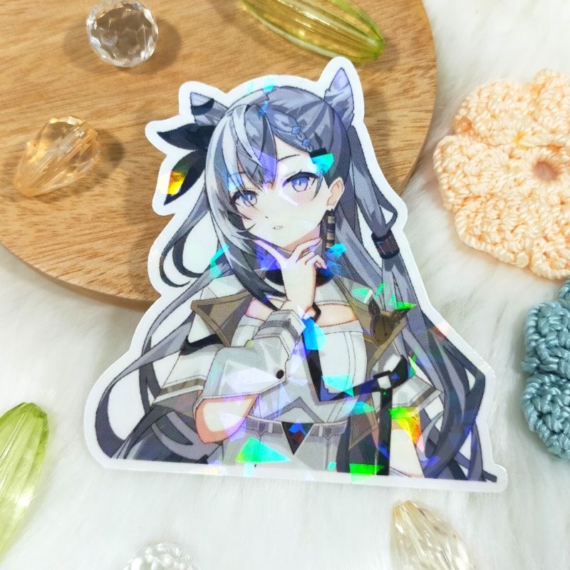 

Sticker Hologram Brokenglass Fanmerch Vestia Zeta Hololive Original Fanart by Merch Trove