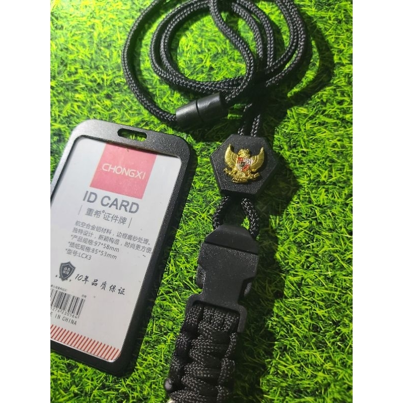 

lanyard tali gantungan id card holder logo garuda logam hexa