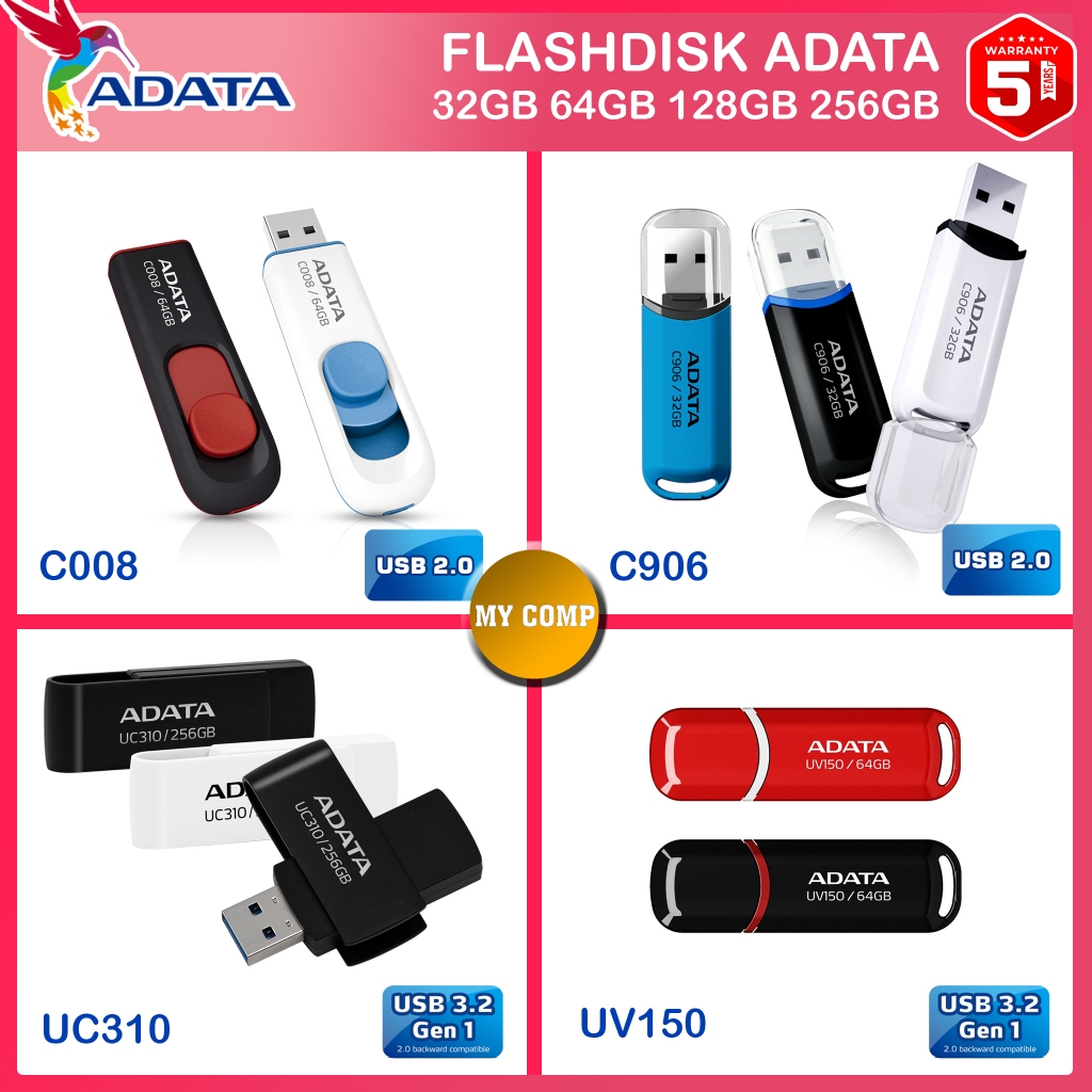 Flashdisk Adata Original 32GB 64GB 128GB 256GB