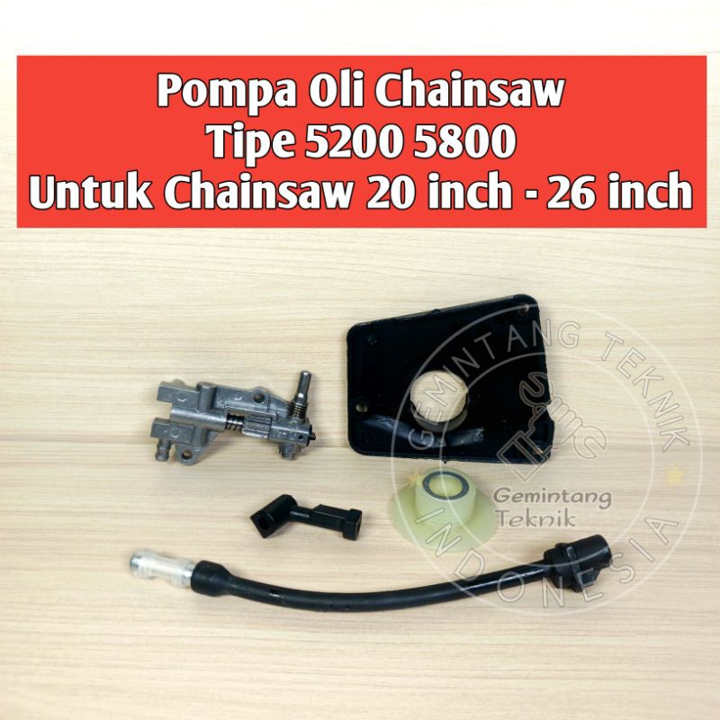 QH Pompa Oli Komplit Chainsaw Senso Mini 5200 5800 588 688 Merk PRO-QUIP ORIGINAL