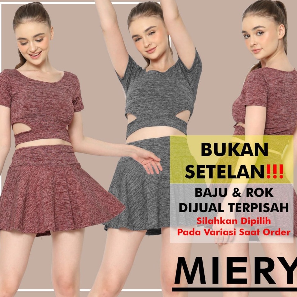 Borong Irit  Baju senam MIERY rok senam baju senam murah baju olahraga celana rok wanita rok zumba g