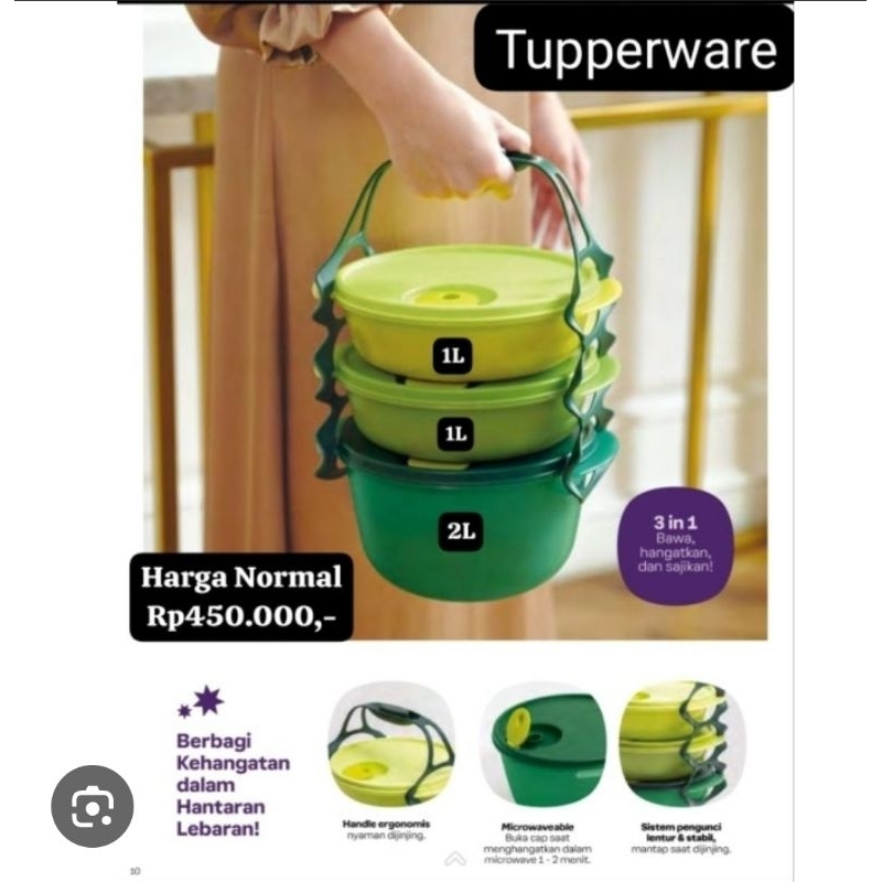 NEW Carry All Bowl Tupperware/ Rantang bulat Tupperware