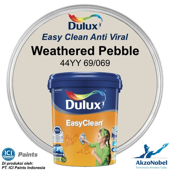 CAT DULUX EASY CLEAN 2.5 LT - WEATHERED PEBBLE 44YY 69/069