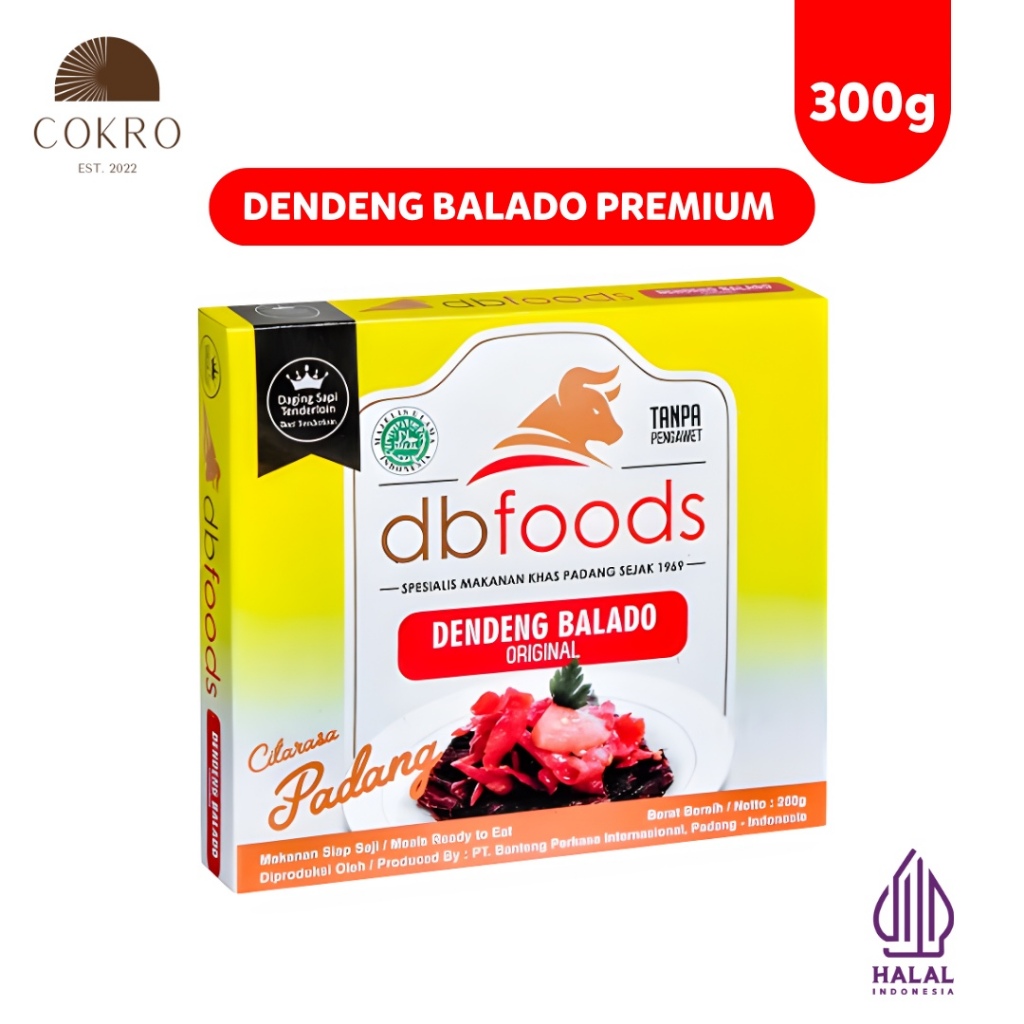 

Dendeng Balado DBFOODS Premium 300g Original Praktis Siap Makan Asli Padang