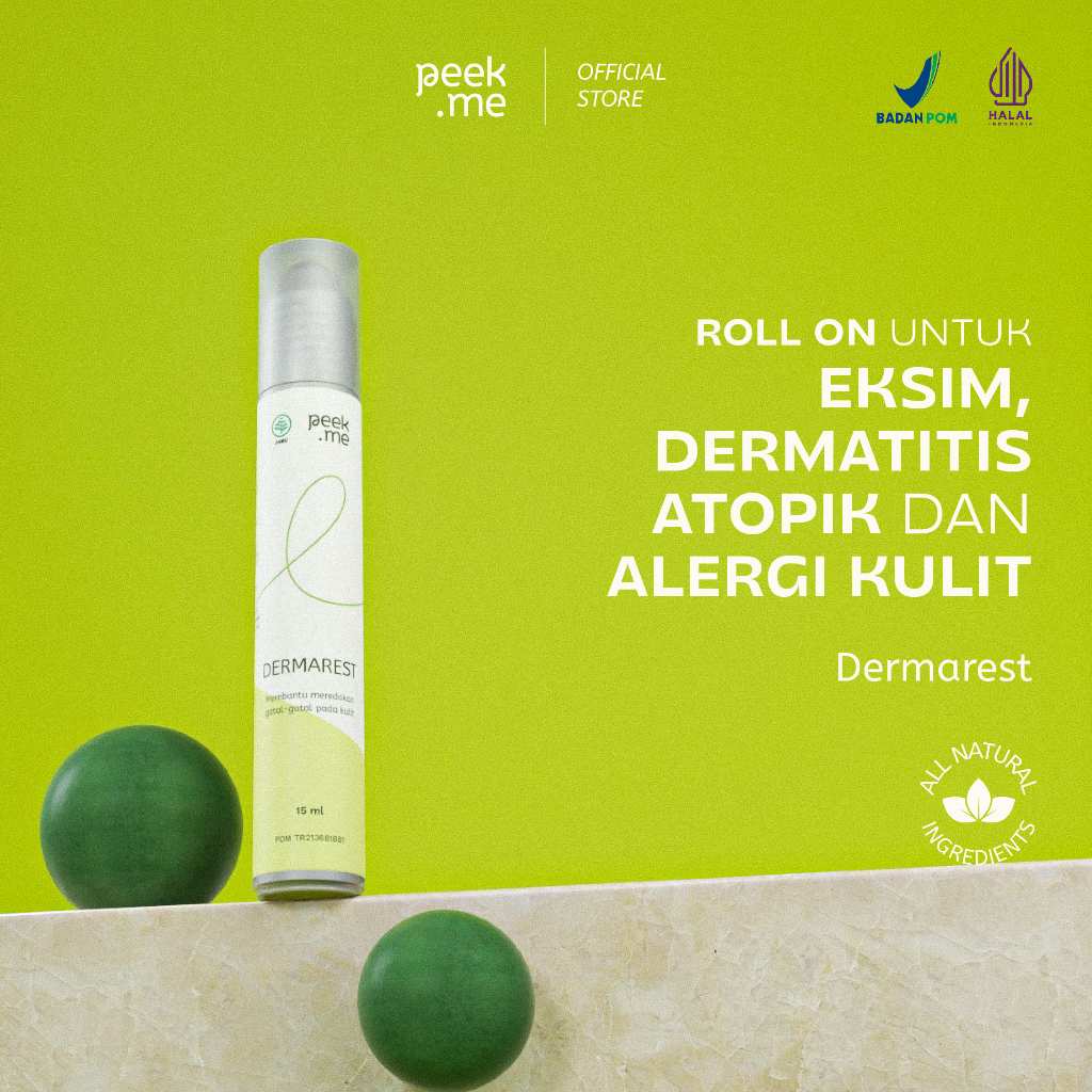 Peek.Me Dermarest | Roll On Minyak Oles Obat Alami/No Steroid | Meredakan Gejala Eksim Dermatitis At