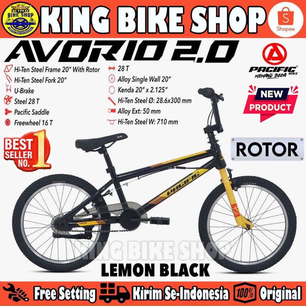 Sepeda Anak 20 Inch BMX PACIFIC AVORIO 2.0 ROTOR Stang 360' Bisa Putar
