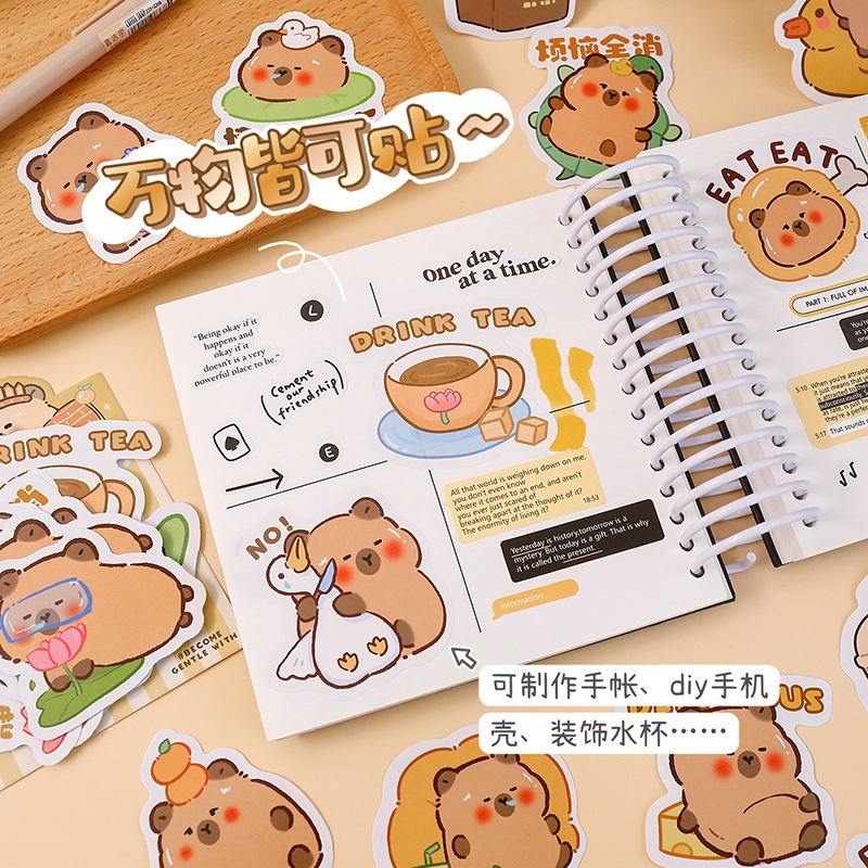 

30pcs Sticker Capybara Stiker Kapibara