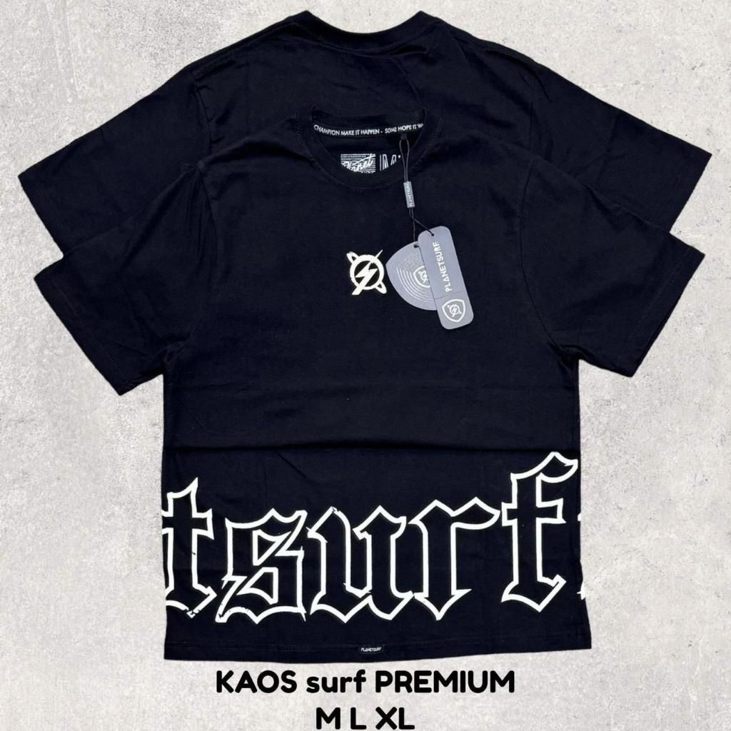 BAJU KAOS PRIA SURFING PLANET SURF PREMIUM HIGH QUALITY || T SHIRT DISTRO COWOK KATUN COMBED LENGAN 