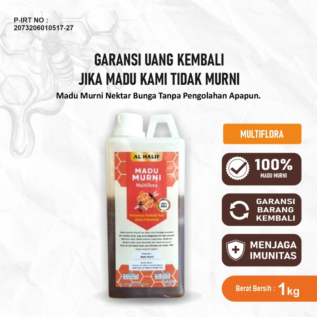 

madu murni multiflora 1000gr