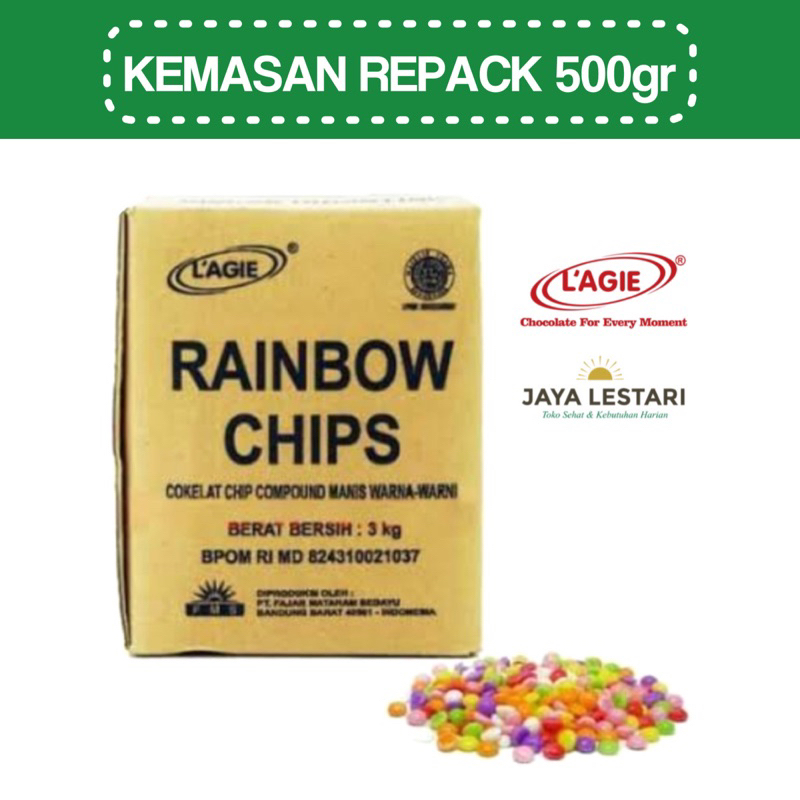 

Lagie Rainbow Chips (Repack 500g)