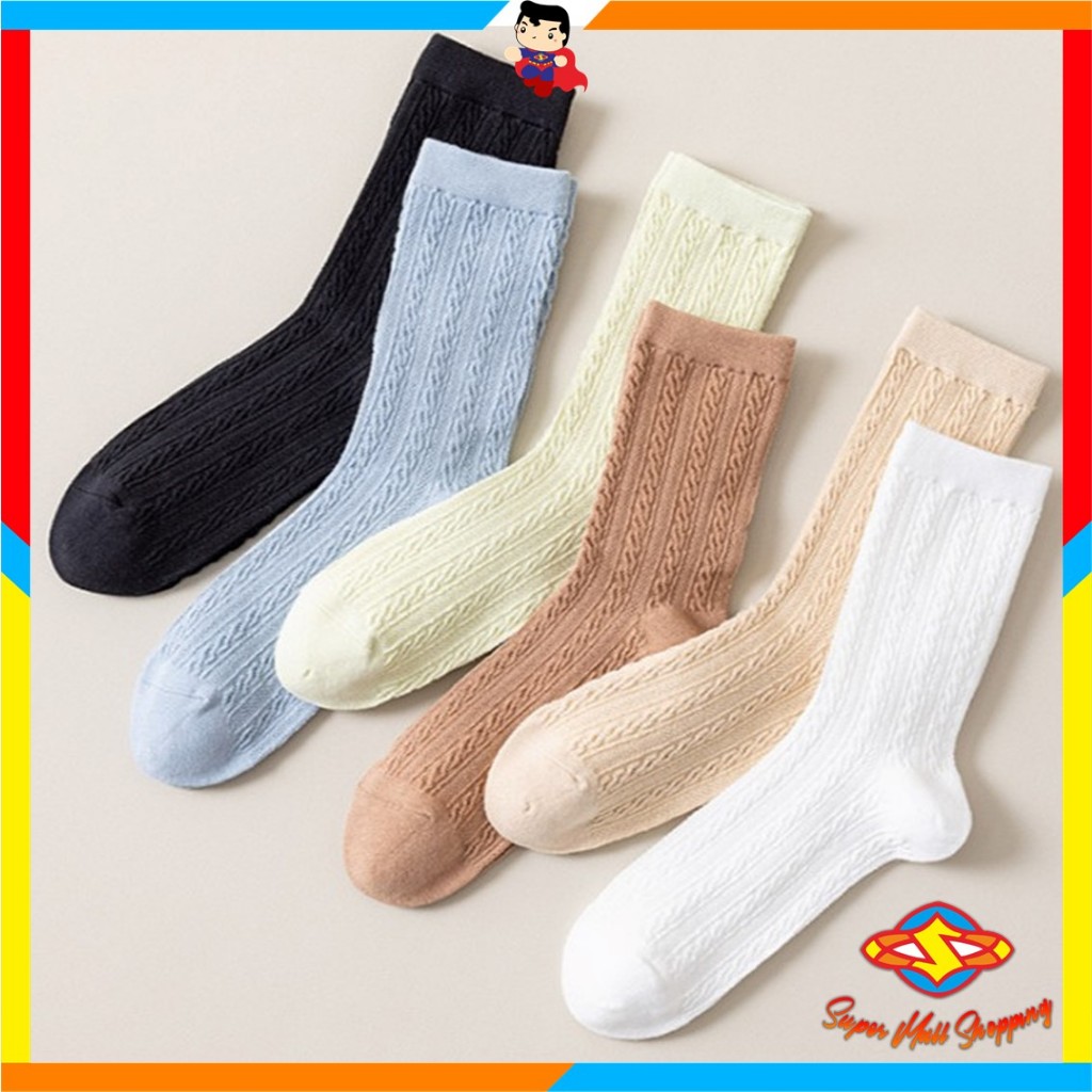 SMS Kaos Kaki Motif Gadasi Renda 6997 Kaos Kaki Panjang Wanita Dewasa Embos Renda Kaos Kaki Wanita K