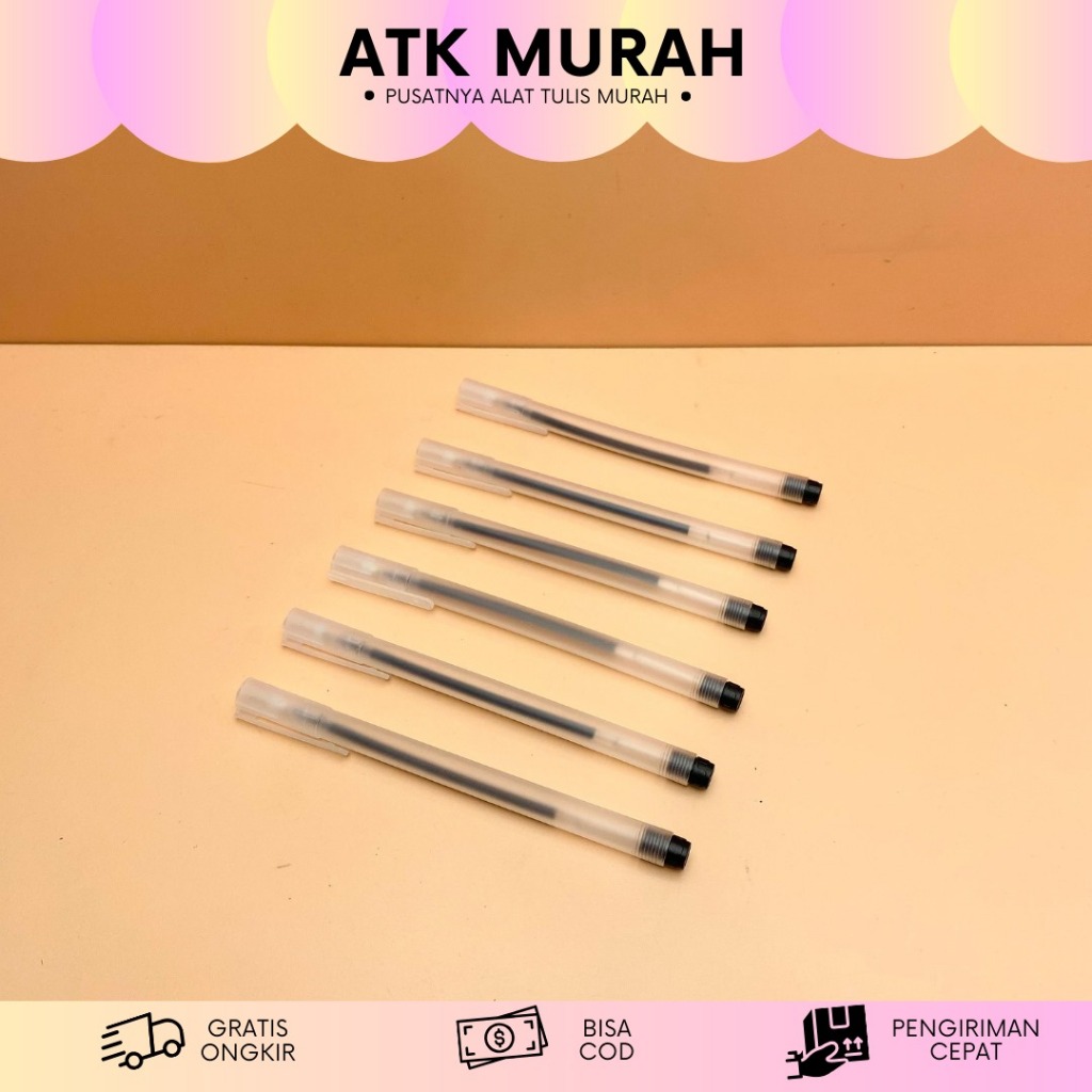 

1 LUSIN PEN GEL TRANSPARAN DOFF 0,5 MM PG-1515 TERMURAH ALAT TULIS KANTOR BAGUS LUCU IMUT KADO UNIK SOUVERNIR