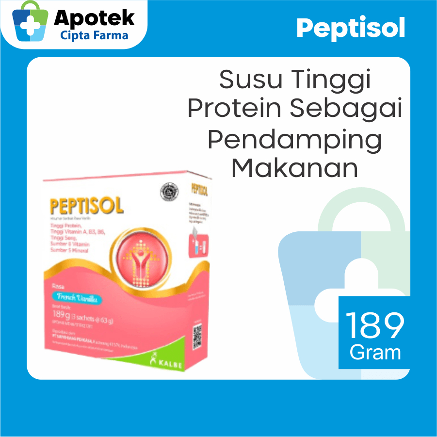 

Peptisol French Vanilla Vitamin A Vitamin B3 Vitamin B6 Multivitamin dan Mineral Susu Tinggi Protein Otot Minuman Serbuk Protein Powder