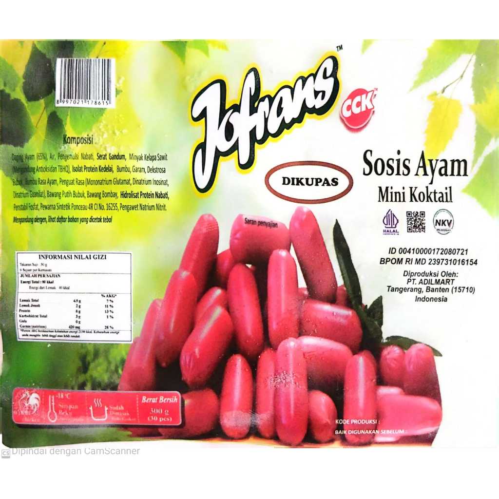 

✨ FSFF ✨ [instan] Jofrans Sosis Cocktail 300g
