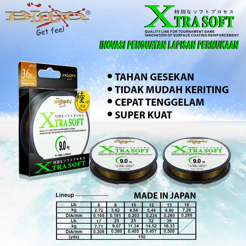 SENAR PANCING BLOOD-X XTRA SOFT 150M