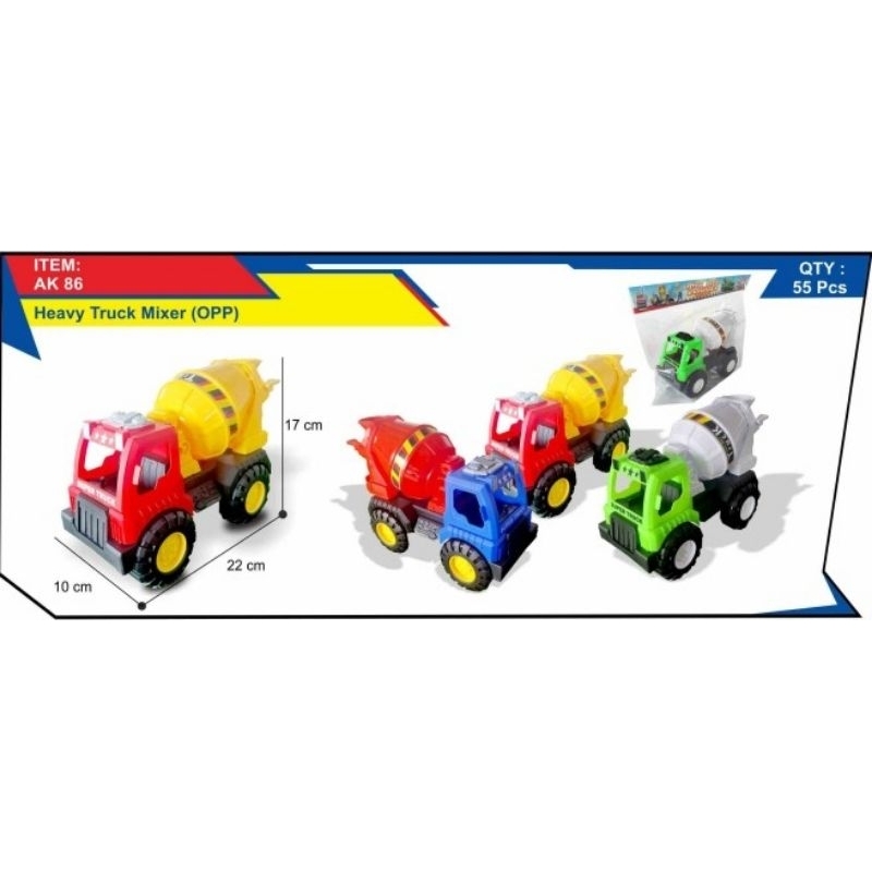 TRUCK CRANE MAINAN ANAK EDUKATIF MOBIL TRUCK CRANE