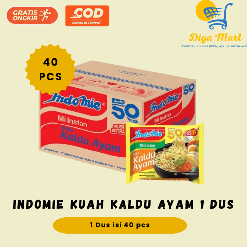 

Indomie Kuah Kaldu Ayam 1 Dus/ Karton (Isi 40 pcs)