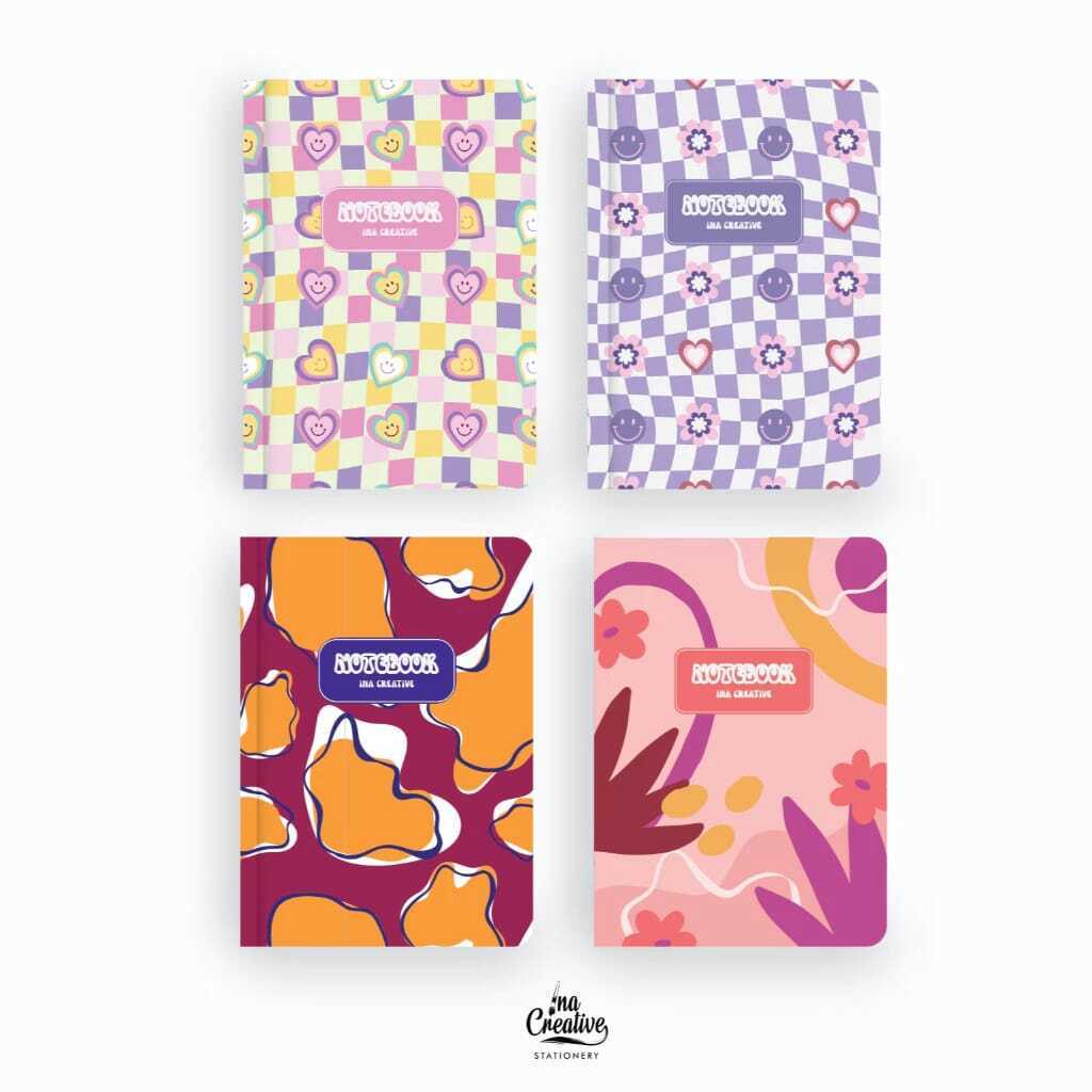 

INA CREATIVE NoteBook 90s A5 Buku diary buku catatan isi 100 lembar