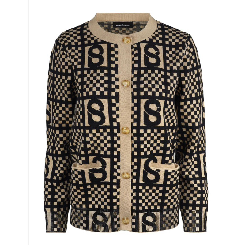 Preloved Buttonscarves Ivy Plaid cardigan black size S/M