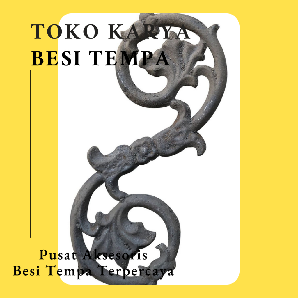 Ornamen Pagar Besi Cor 294 / Ornamen Besi Tempa / Ornamen Pagar Besi dan Tralis / Aksesoris Besi Tem