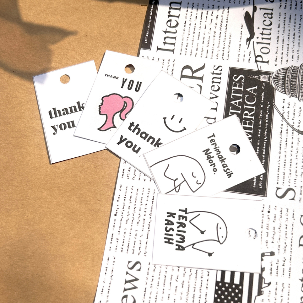 

[50pcs] Hangtag thankyou aesthetic untuk jualan (dry)