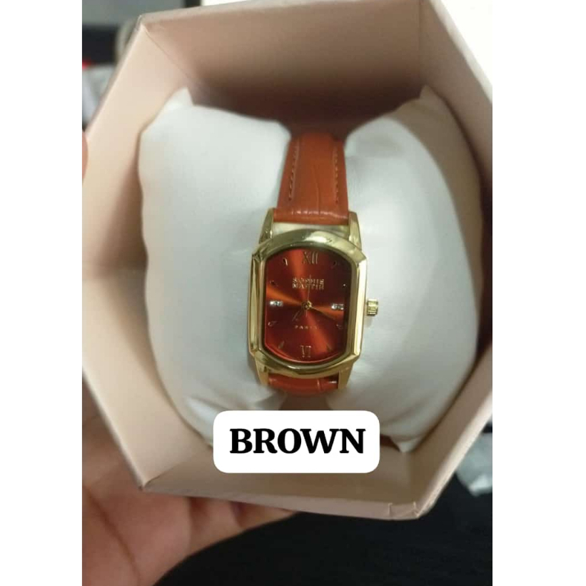 JAM TANGAN WANITA SOPHIE MARTIN PROMO HYPE BROWN =  JTS217B7