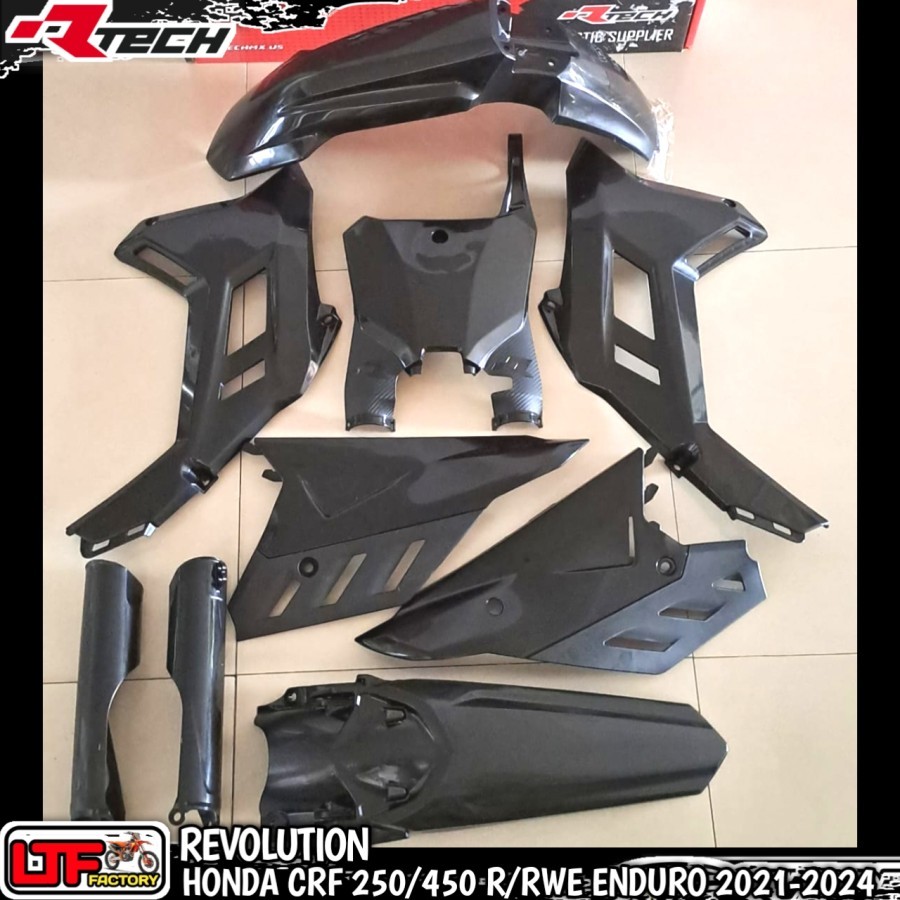 HONDA CRF 250 450 R RWE ENDURO 2021 2022 2023 2024 - RACETECH REVOLUTION COMPLETE PLASTIK KIT - COVE
