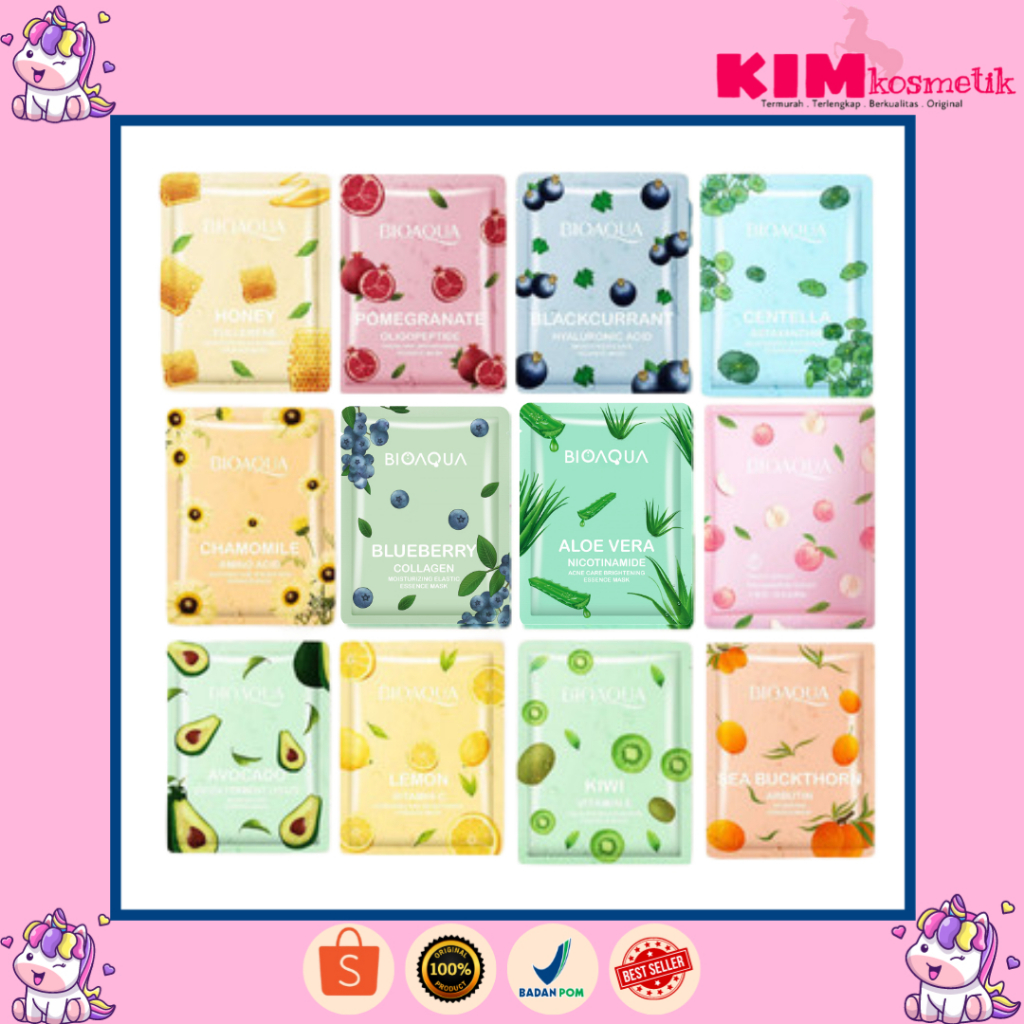 BIOAQUA - Sheet Mask BPOM - Masker Wajah [BPOM]