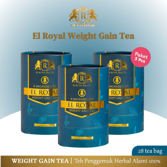 

EL ROYAL WEIGHT GAIN TEA 3 PCS Teh Herbal Penggemuk Berkualitas dengan 28 Bags untuk Menambah Berat Badan