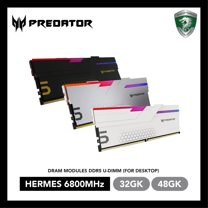 PREDATOR HERMES DDR5 6800 MHz RGB U-DIMM [Desktop RAM]