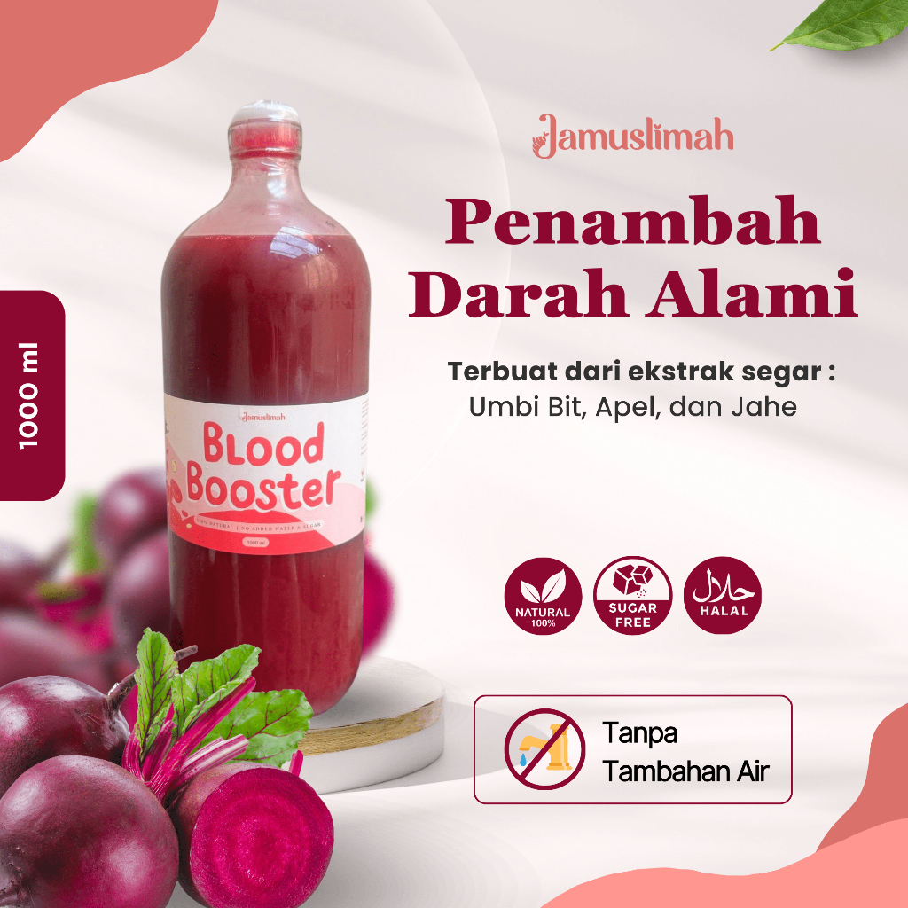 

Penambah Darah Alami Ibu Hamil Murni Beet Tanpa Tambahan Air Ukuran 1 LITER HB Booster