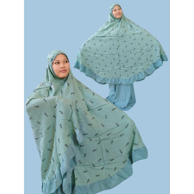MUKENA TRAVEL MOTIF BAHAN RAYON PREMIUM TALI+LINGKAR KARET BAGUSAN