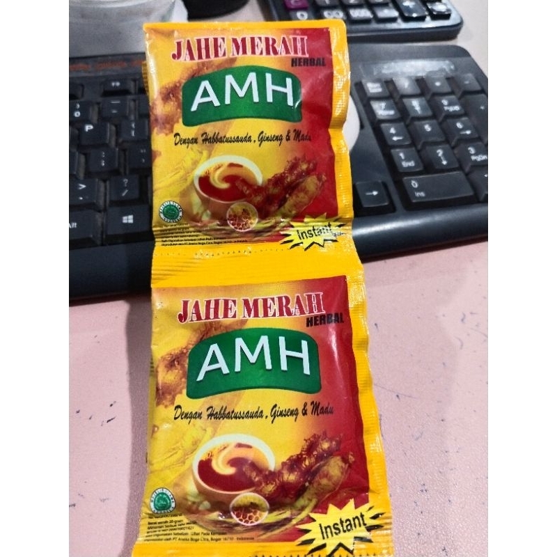 

AMH Jahe Merah Herbal 1 renceng isi 10 sachet @20 gr